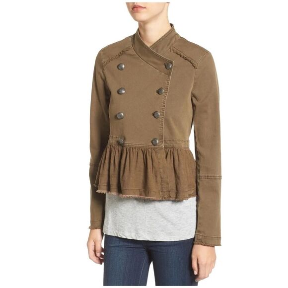 Free People Ruffled Military Jacket - Picture 2 of 15